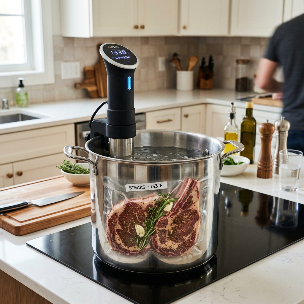 Delicious cooked meat display